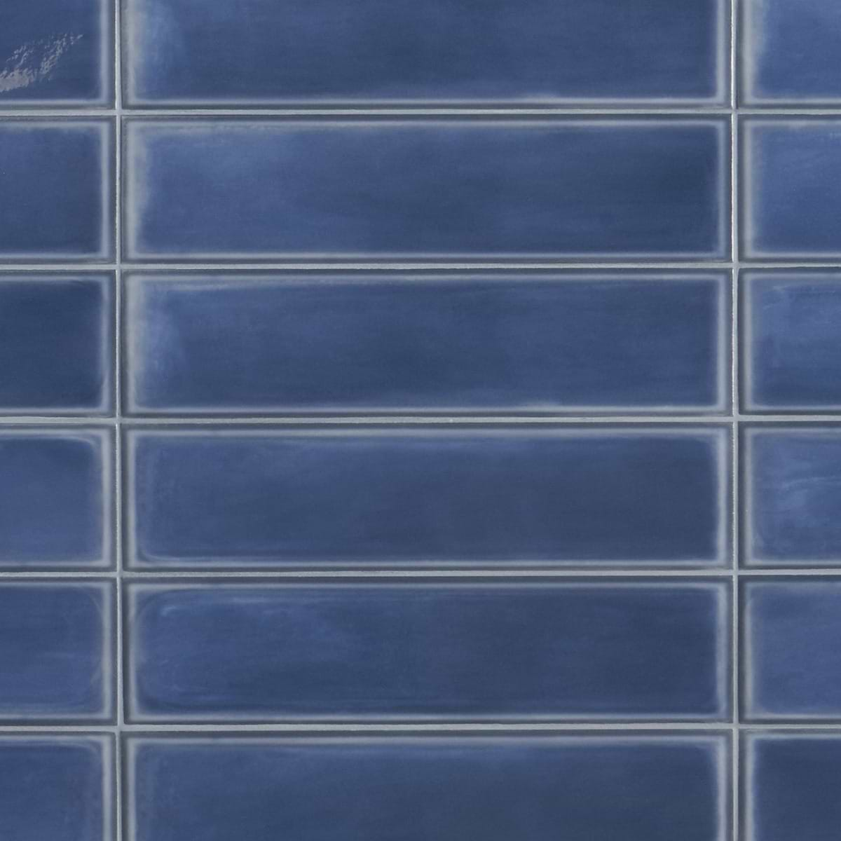 Stacy Garcia ArtBlock Denim Blue 4x16 Polished Porcelain Tile | Tilebar.com