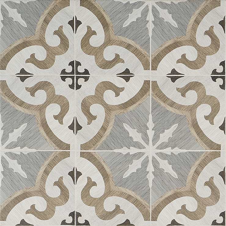 Encaustic Look Porcelain Tile for Backsplash