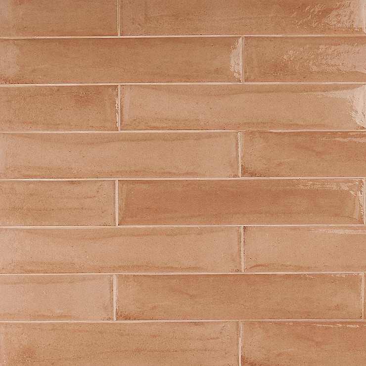 Paint Terracotta 3x16 Glossy Porcelain Subway Tile for Wall