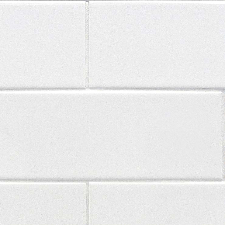 Basic White 4x12 Polished Ceramic Subway Wall Tile