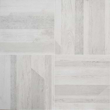 Caribou White Matte Porcelain Wood Look Tile - Sample
