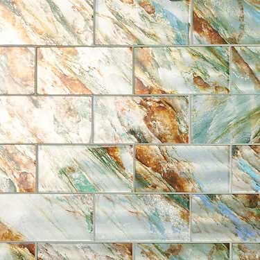 Gem Emerald Green 4x9 Polished Glass Subway Tile