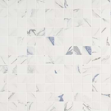 Calacatta Azur 2x2 Matte Porcelain Mosaic Tile - Sample
