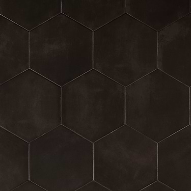 HexArt Nero Black 8" Hexagon Matte Porcelain Tile