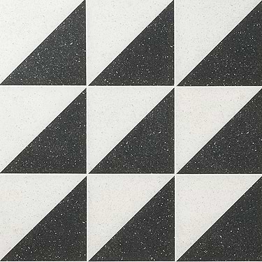 Art Geo  Terrazzo Dos Charcoal Gray 8x8 Matte Porcelain Tile by Elizabeth Sutton
