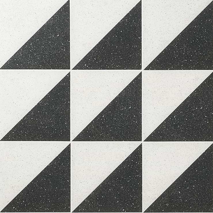 Art Geo Terrazzo Dos Charcoal Gray by Elizabeth Sutton 8x8 Matte Porcelain Tile