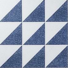 Art Geo Terrazzo Dos Blue by Elizabeth Sutton 8x8 Matte Porcelain Tile