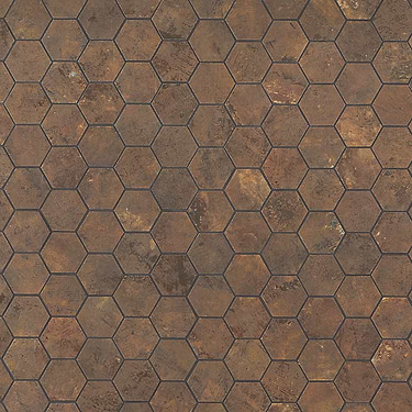 Portrait Copper 2" Hexagon Matte Porcelain Mosaic