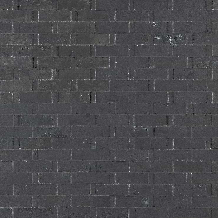Portrait Black Gold Weave Matte Porcelain Mosaic Tile