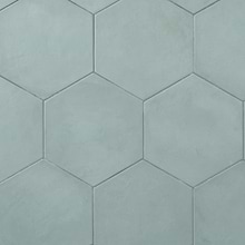 Ava Green Cielo 8" Hexagon Matte Porcelain Tile