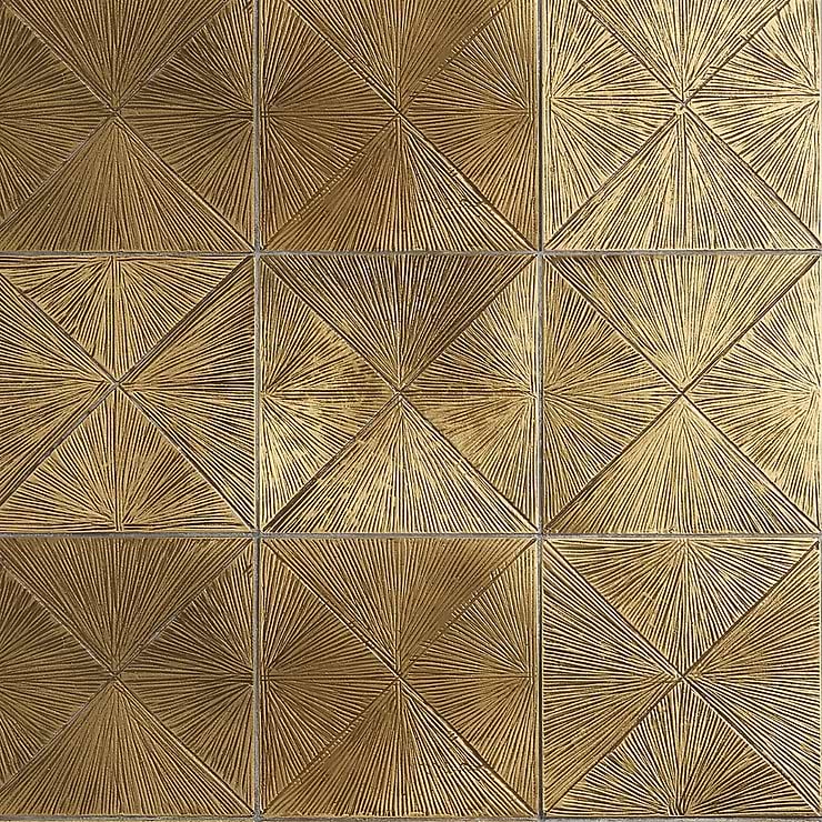 Hammered Metal Supernova Brass 6x6 Antiqued Handmade Tile