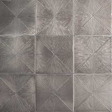 Hammered Metal Supernova Silver 6x6 Antique Sandstone Tile - Sample