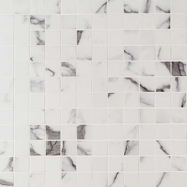 DreamStone Statuario Valley White 2x2 Matte Porcelain Mosaic