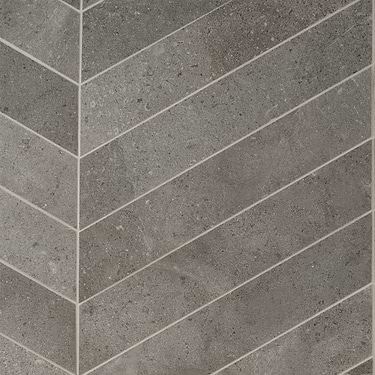 New Rock Fossil Dark Gray 4x21 Chevron Matte Porcelain Tile
