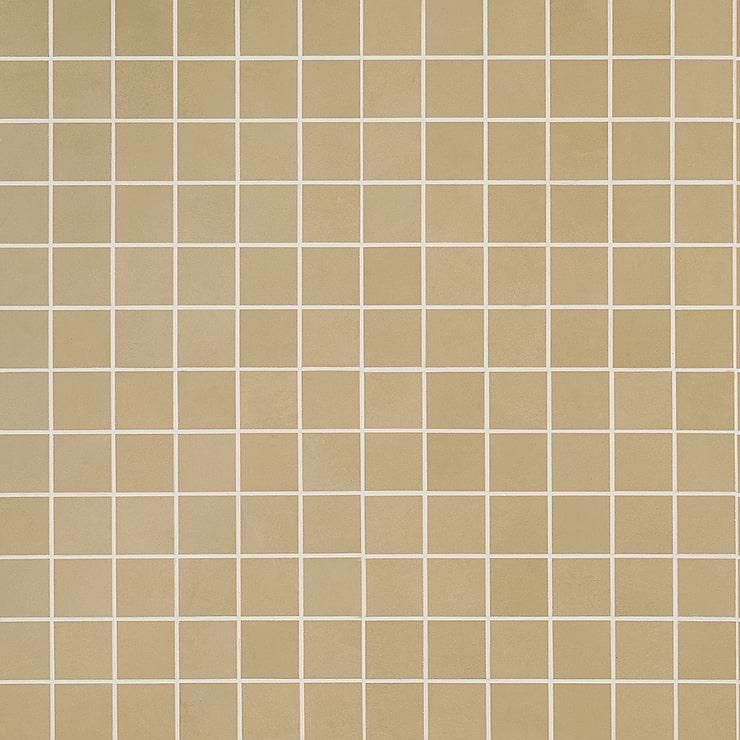 Clay Glee Yellow 2x2 Matte Porcelain Mosaic Tile