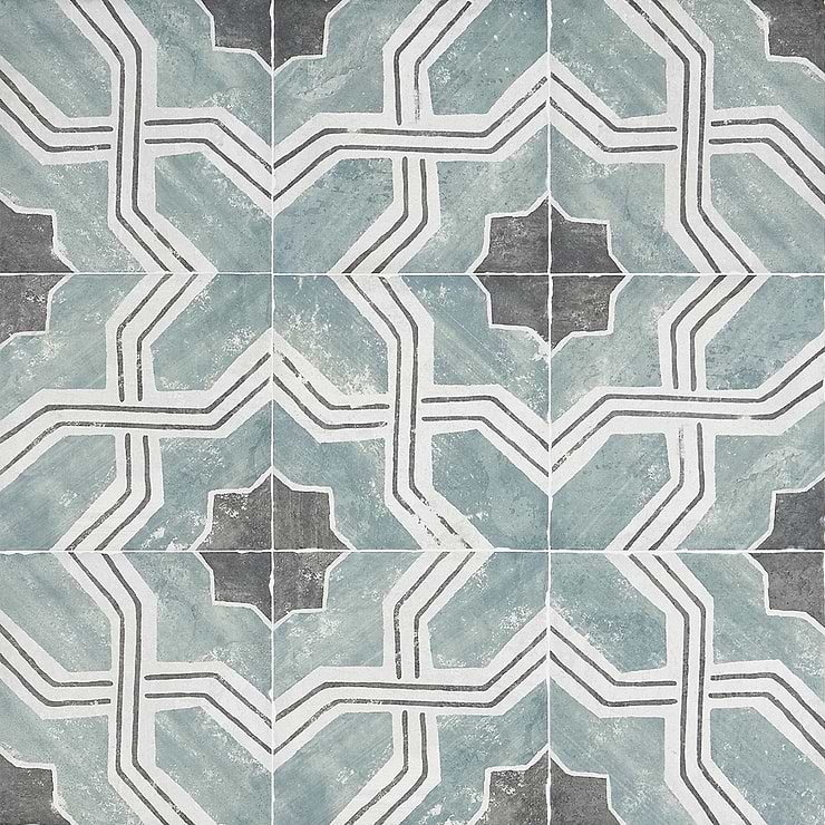 Alesso Deco Iberia Green 8x8 Matte Porcelain Tile