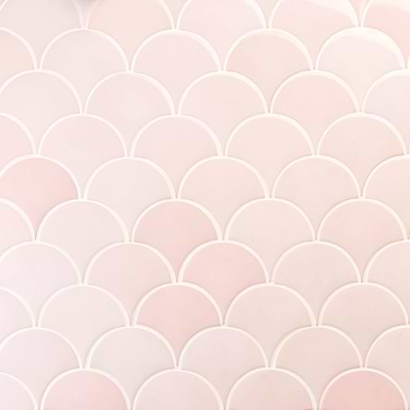 Highwater Rose Pink 2x5 Fishscale Polished Ceramic Tile