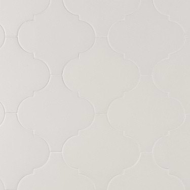 Zeal White 8x8 Arabesque Matte Porcelain Tile