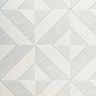 Auteur Diagonals Ash Gray 9X9 Matte Porcelain Tile: Pattern 3