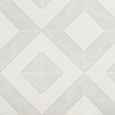 Auteur Diagonals Ash Gray 9X9 Matte Porcelain Tile: Pattern 2