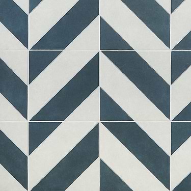 Auteur Diagonals Navy Blue 9X9 Matte Porcelain Tile: Pattern 4