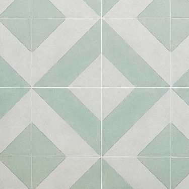 Auteur Diagonals Sage Green 9X9 Matte Porcelain Tile: Pattern 2