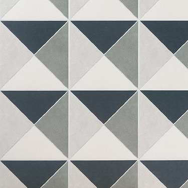 Auteur Diamond Navy Blue 9X9 Matte Porcelain Tile: Pattern 2