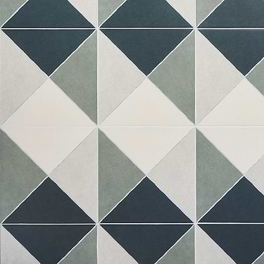 Auteur Diamond Navy Blue 9X9 Matte Porcelain Tile: Pattern 3