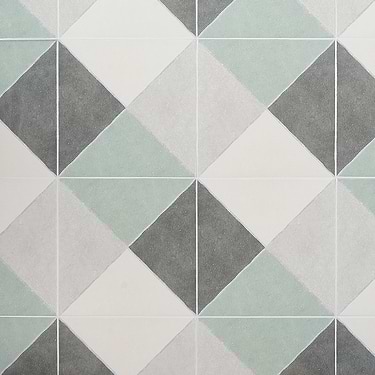 Auteur Diamond Sage Green 9X9 Matte Porcelain Tile: Pattern 1