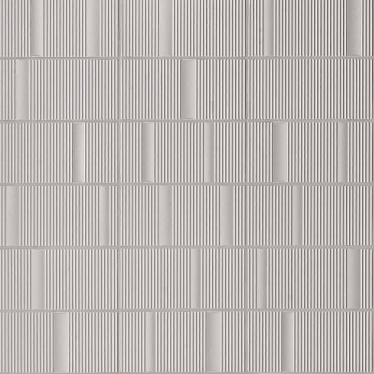 Division Silver 8x16 Fluted 3D Matte Ceramic Wall Tile