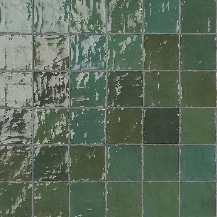 Portmore Green 4x4 Glazed Ceramic Wall Tile