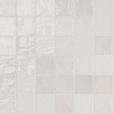 Portmore White 4x4 Glazed Ceramic Tile