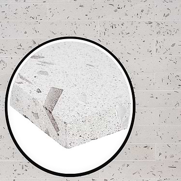 Mancala  Lunar Gray 3x16 Matte Terrazzo Tile 