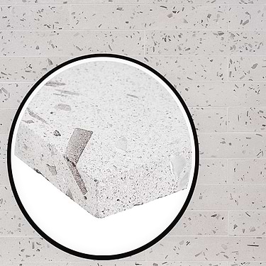 Mancala Terrazzo Mancala Lunar Gray 3x16 Terrazzo Tile - Sample