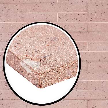 Mancala  Blush Pink 3x16 Matte Terrazzo Tile 