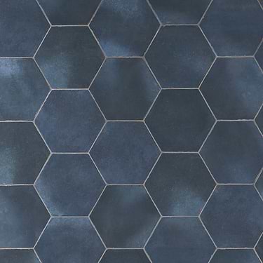 Sasha Hex Marino Blue 6" Hexagon Matte Porcelain Tile