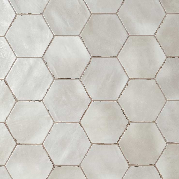 Sasha Hex Tiberio Taupe 6 " Matte Porcelain Hexagon Tile