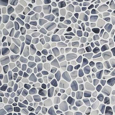 Riverglass Blue Frosted Glass Mosaic