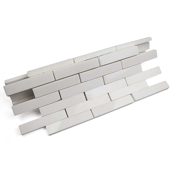White Thassos 3/4 X 4 Big Brick Pattern Marble Mosaic Tiles