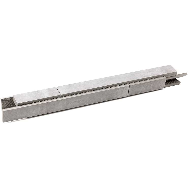 Basic Roadway Cement Silver Matte Porcelain Mosaic Tile
