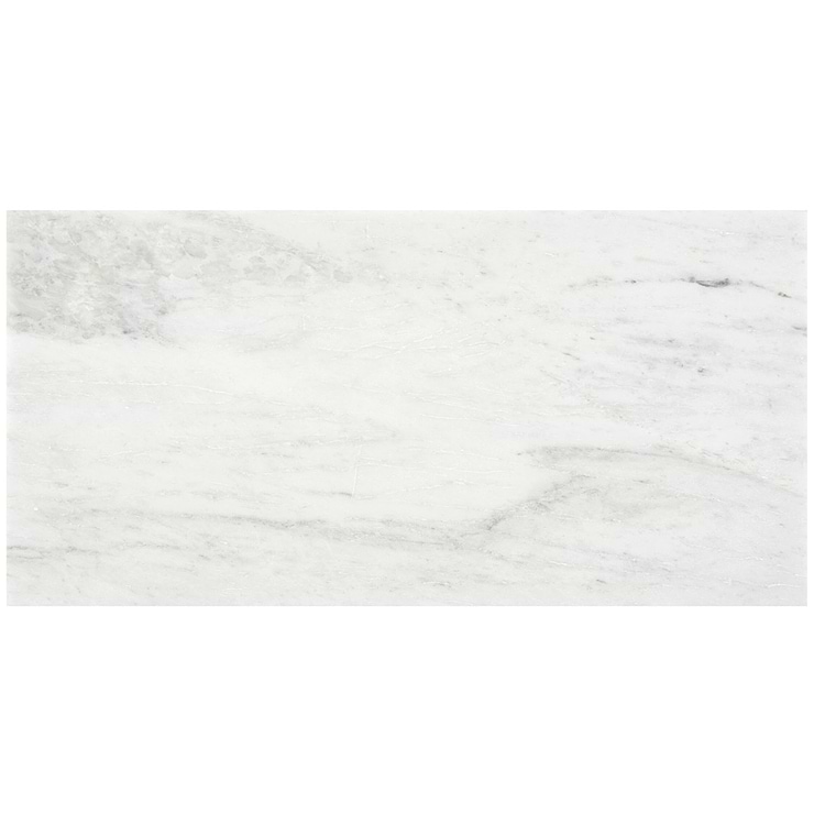 Alaska White 12x24" Honed Marble Tile