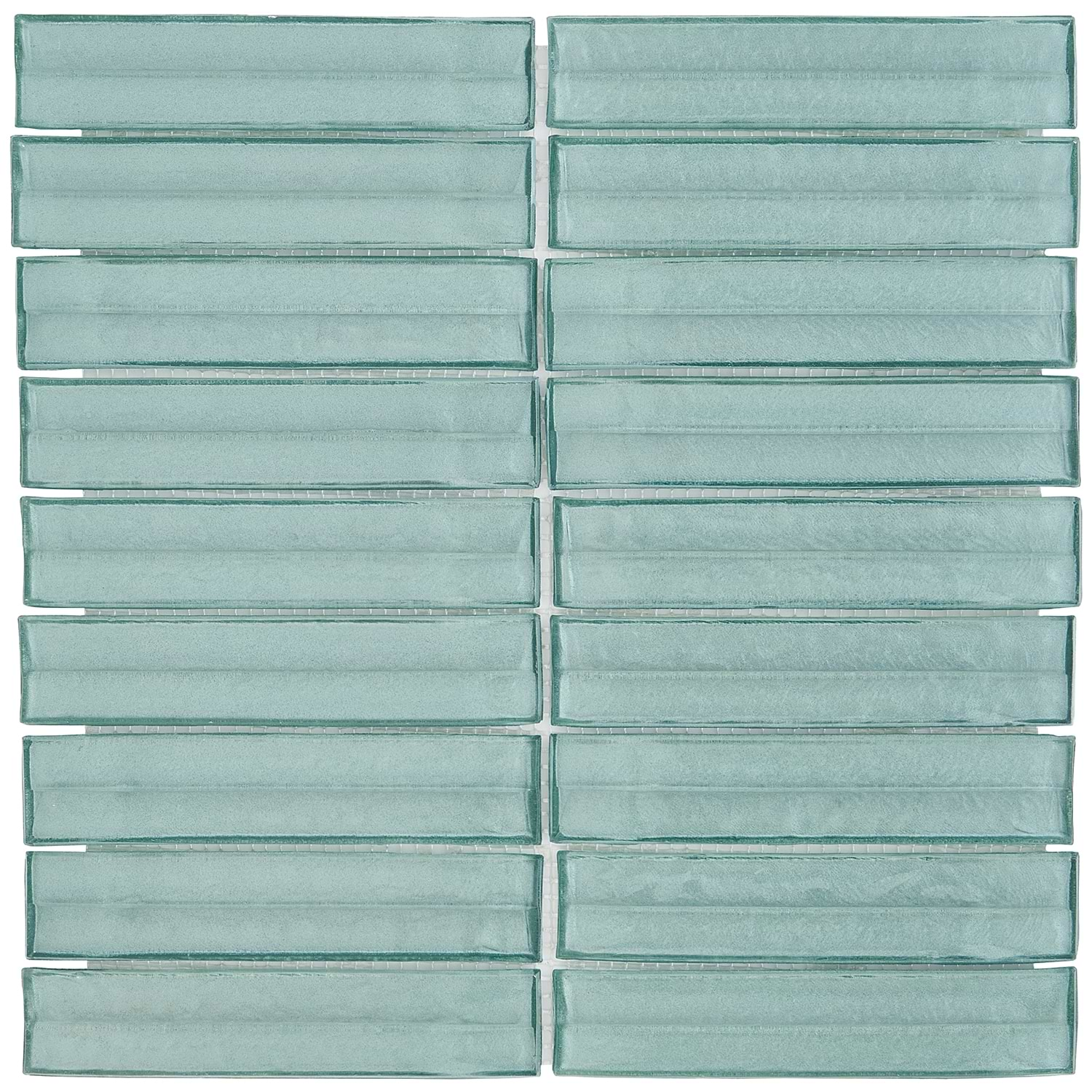 Maya Stacked Ocean Polished Glass Mosaic