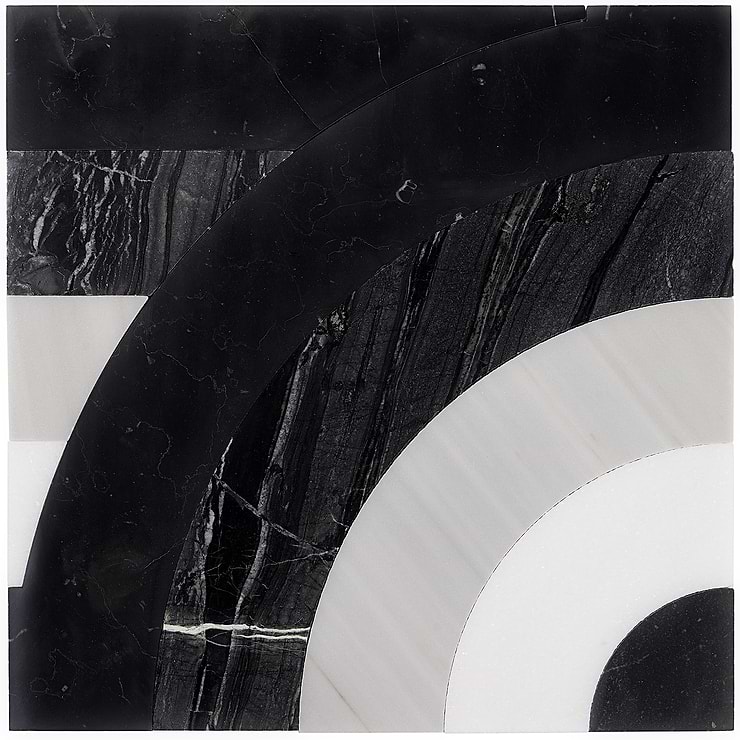 Arc Horizontal Night 12x12 Polished Marble by Elizabeth Sutton