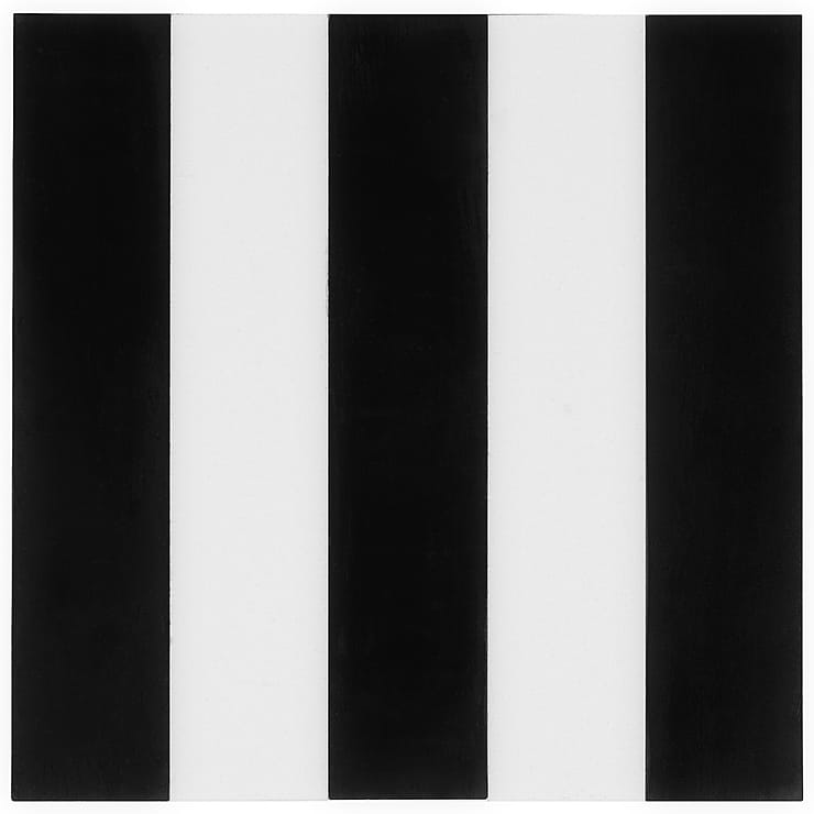 Arc Linear Viva Black & White 12X12 Polished Porcelain Mosaic By Elizabeth Sutton; in Multicolor Porcelain + Marble; for Backsplash, Floor Tile, Kitchen Floor, Kitchen Wall, Wall Tile, Bathroom Floor, Bathroom Wall, Shower Wall, Outdoor Wall, Commercial Floor; in Style Ideas Art Deco, Mid Century