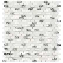 Paragon Atlantic Bubble Mini Brick Pattern Marble & Glass Tile