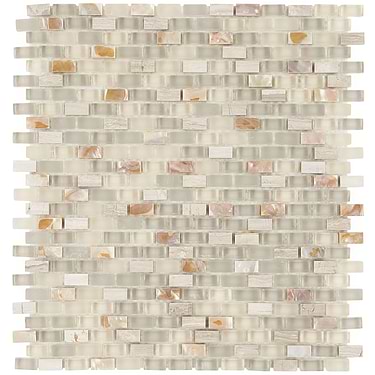 Paragon Calico Pearl & Marble Mini Brick Pattern Tile  - Sample