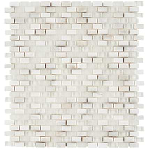 Paragon Pearl Lace Mini Brick Pattern Marble & Glass Tile