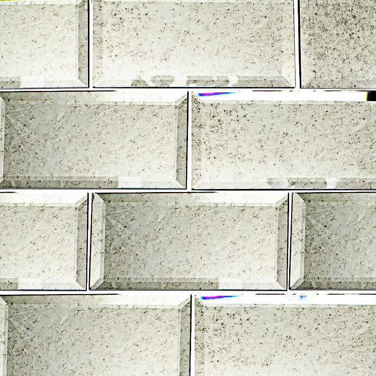 50 Silver Mirror Glass Tiny Diamond Mosaic Tile 