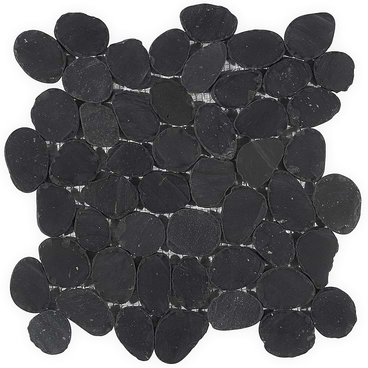 Nature Alor Black Round Pebble Mosaic