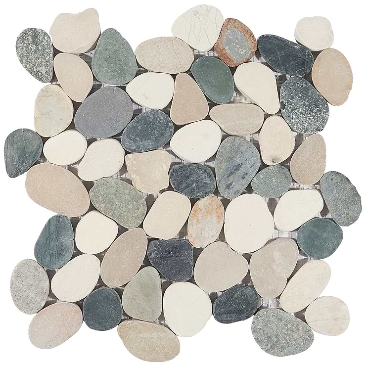 Nature Raja Ampat Round Pebble Mosaic